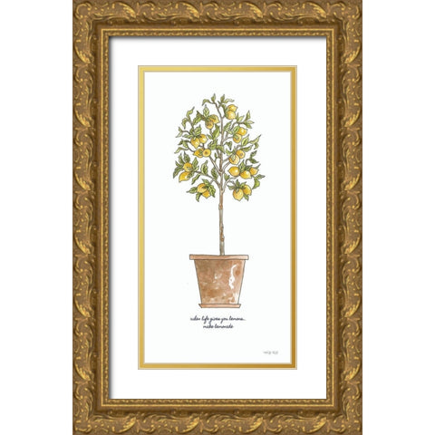 Life and Lemons   Gold Ornate Wood Framed Art Print with Double Matting by Jacobs, Cindy