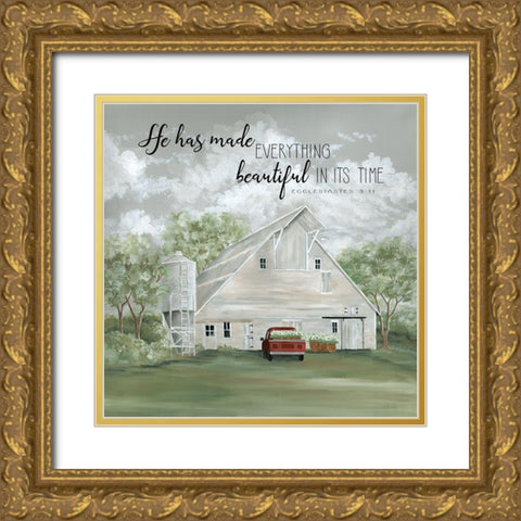 Everything Beautiful   Gold Ornate Wood Framed Art Print with Double Matting by Jacobs, Cindy