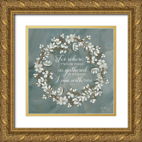 I Am with Them Gold Ornate Wood Framed Art Print with Double Matting by Jacobs, Cindy