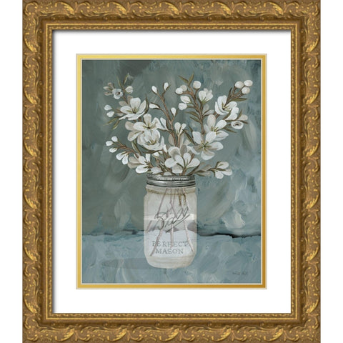 Spring Blooms I Gold Ornate Wood Framed Art Print with Double Matting by Jacobs, Cindy