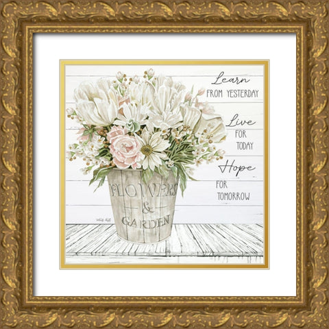 Learn from Yesterday Gold Ornate Wood Framed Art Print with Double Matting by Jacobs, Cindy