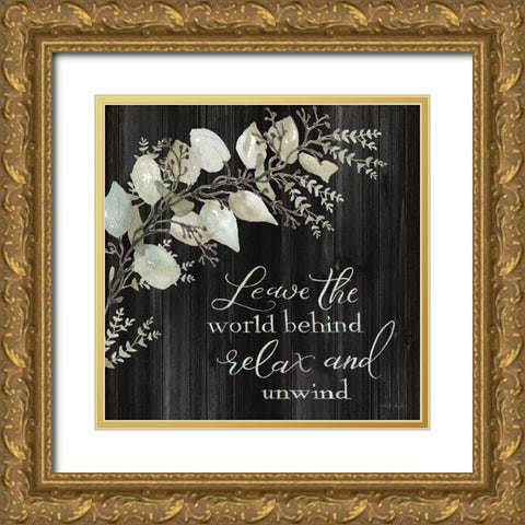 Relax and Unwind Gold Ornate Wood Framed Art Print with Double Matting by Jacobs, Cindy
