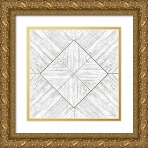 Wood Pattern 7 Gold Ornate Wood Framed Art Print with Double Matting by Jacobs, Cindy