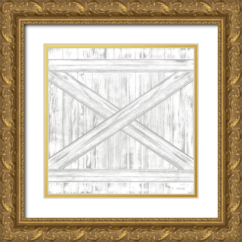 Wood Pattern 9 Gold Ornate Wood Framed Art Print with Double Matting by Jacobs, Cindy