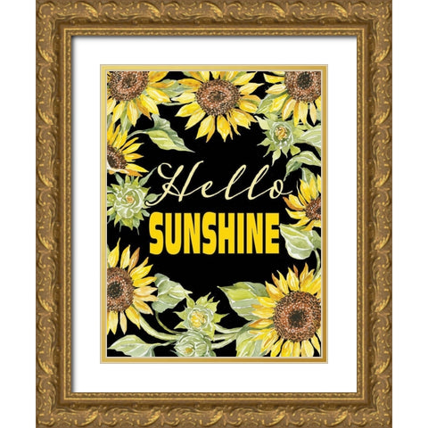 Hello Sunshine Gold Ornate Wood Framed Art Print with Double Matting by Jacobs, Cindy