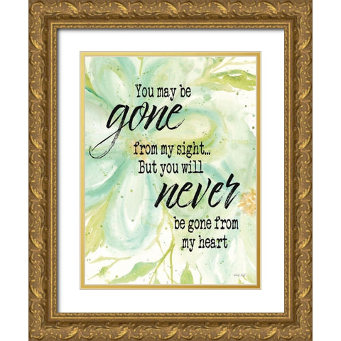 Never Gone From My Heart II Gold Ornate Wood Framed Art Print with Double Matting by Jacobs, Cindy