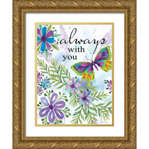 Always With You Gold Ornate Wood Framed Art Print with Double Matting by Jacobs, Cindy