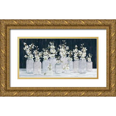Spring Blooms in a Row Gold Ornate Wood Framed Art Print with Double Matting by Jacobs, Cindy