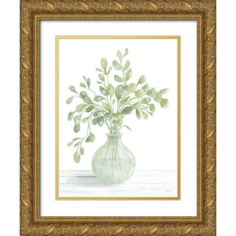 Eucalyptus Beauty II Gold Ornate Wood Framed Art Print with Double Matting by Jacobs, Cindy