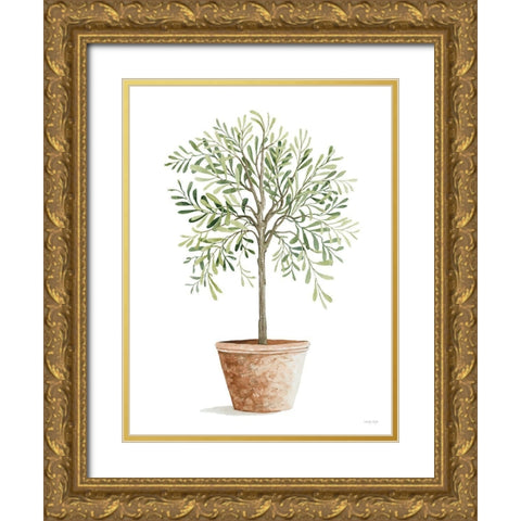 Topiary II Gold Ornate Wood Framed Art Print with Double Matting by Jacobs, Cindy