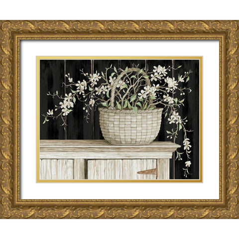 Apple Blossom Beauty II Gold Ornate Wood Framed Art Print with Double Matting by Jacobs, Cindy