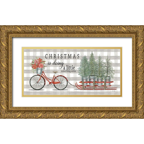 Christmas Isâ€¦ Gold Ornate Wood Framed Art Print with Double Matting by Jacobs, Cindy