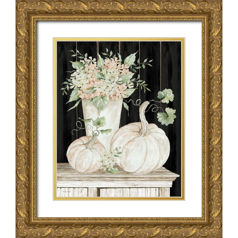 Fall Still Life Gold Ornate Wood Framed Art Print with Double Matting by Jacobs, Cindy