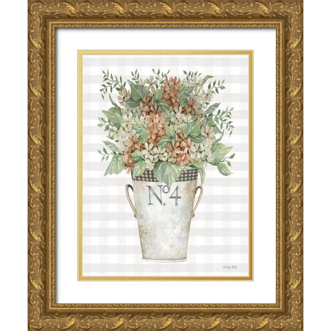 Fall Flowers Gold Ornate Wood Framed Art Print with Double Matting by Jacobs, Cindy