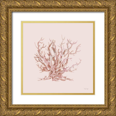 Pink Coral II Gold Ornate Wood Framed Art Print with Double Matting by Jacobs, Cindy