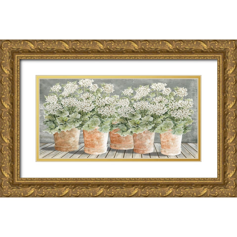All in a Row II  Gold Ornate Wood Framed Art Print with Double Matting by Jacobs, Cindy