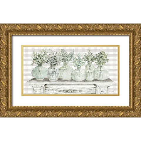 All in a Row Gold Ornate Wood Framed Art Print with Double Matting by Jacobs, Cindy