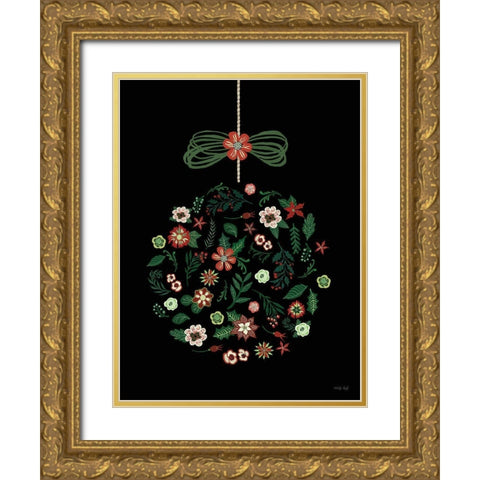 Christmas Ornament I Gold Ornate Wood Framed Art Print with Double Matting by Jacobs, Cindy
