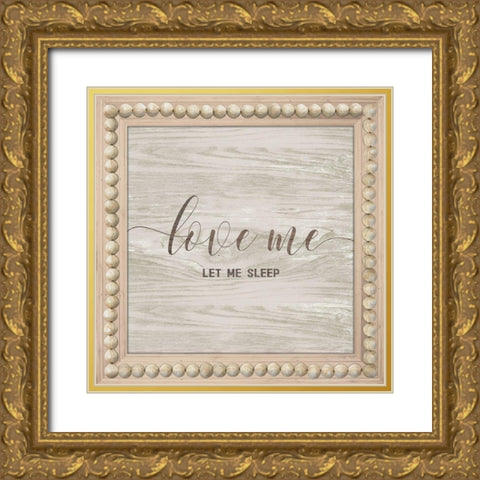 Love Me Gold Ornate Wood Framed Art Print with Double Matting by Jacobs, Cindy