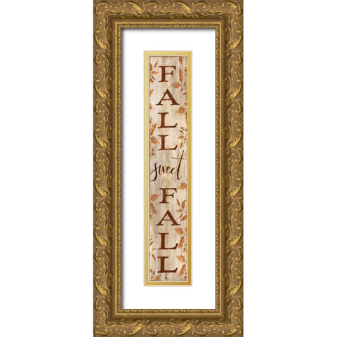 Fall Sweet Fall  Gold Ornate Wood Framed Art Print with Double Matting by Jacobs, Cindy