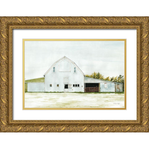 Wilson Farm Gold Ornate Wood Framed Art Print with Double Matting by Jacobs, Cindy