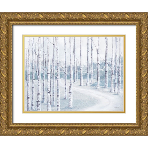Peaceful Stroll Gold Ornate Wood Framed Art Print with Double Matting by Jacobs, Cindy