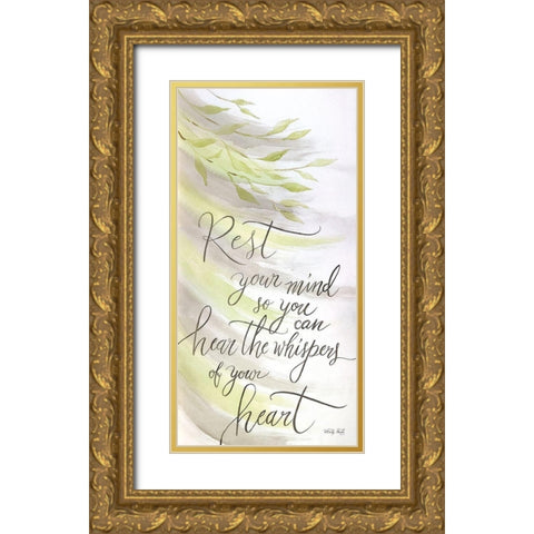 Rest Your Mind Gold Ornate Wood Framed Art Print with Double Matting by Jacobs, Cindy