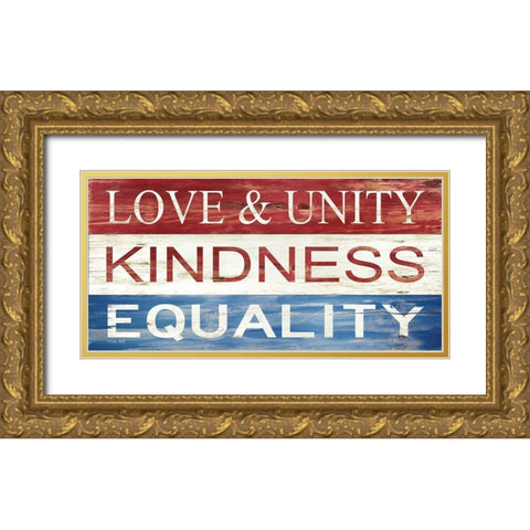 Love and Unity Gold Ornate Wood Framed Art Print with Double Matting by Jacobs, Cindy