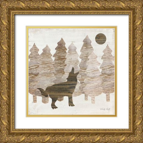 Howl at the Moon I Gold Ornate Wood Framed Art Print with Double Matting by Jacobs, Cindy