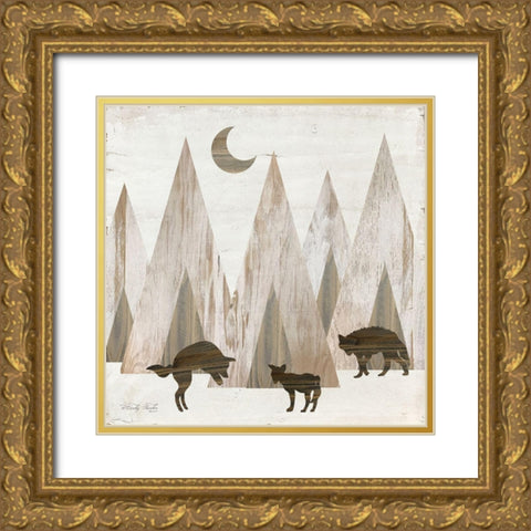 Night Play Gold Ornate Wood Framed Art Print with Double Matting by Jacobs, Cindy