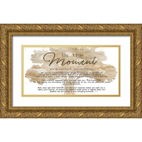 In the Moment Gold Ornate Wood Framed Art Print with Double Matting by Jacobs, Cindy