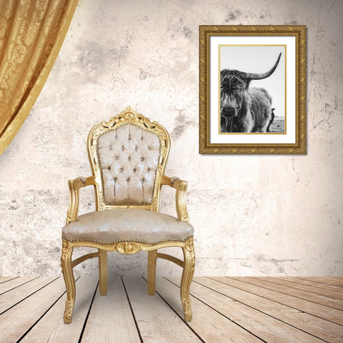 The Cow Gold Ornate Wood Framed Art Print with Double Matting by Diener, Dakota