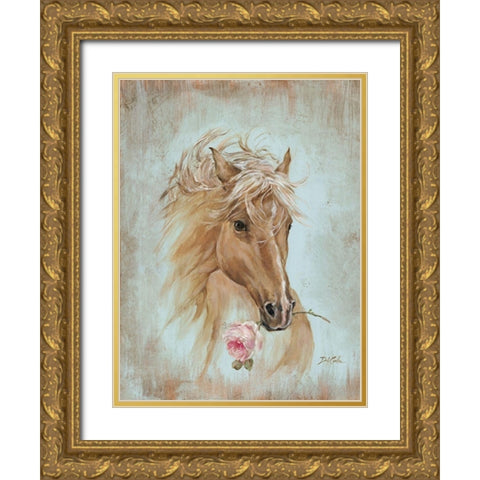 Run for the Rose Gold Ornate Wood Framed Art Print with Double Matting by Coules, Debi