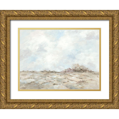 Morning Meadow Gold Ornate Wood Framed Art Print with Double Matting by Coules, Debi