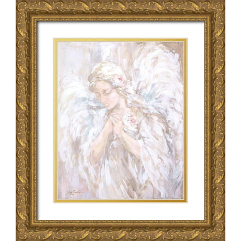 Prayer for Peace Gold Ornate Wood Framed Art Print with Double Matting by Coules, Debi