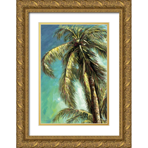 The Coconut Tree I Gold Ornate Wood Framed Art Print with Double Matting by Dee Dee