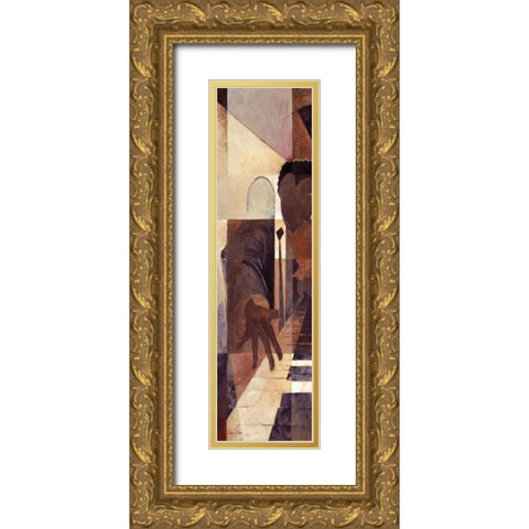 Abstract Music I Gold Ornate Wood Framed Art Print with Double Matting by Dee Dee