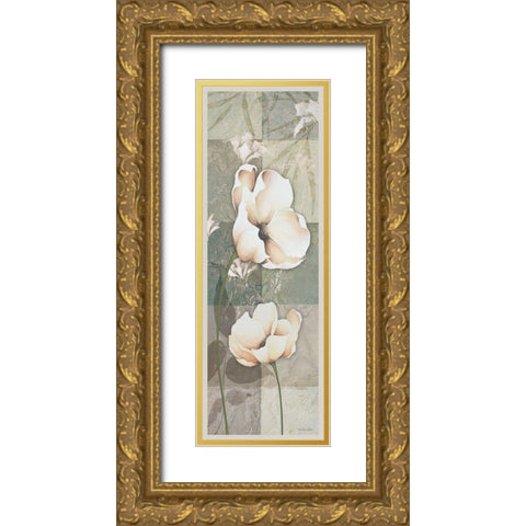 Soft Spa Floral II Gold Ornate Wood Framed Art Print with Double Matting by Dee Dee