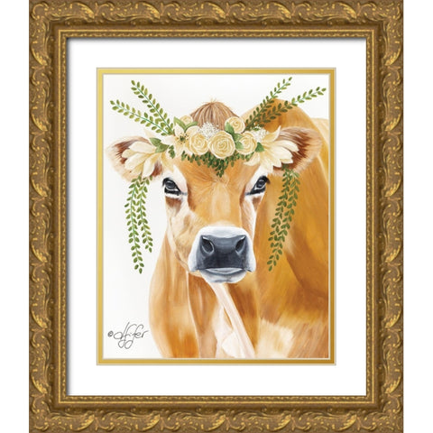 New Hat Gold Ornate Wood Framed Art Print with Double Matting by Fifer, Diane