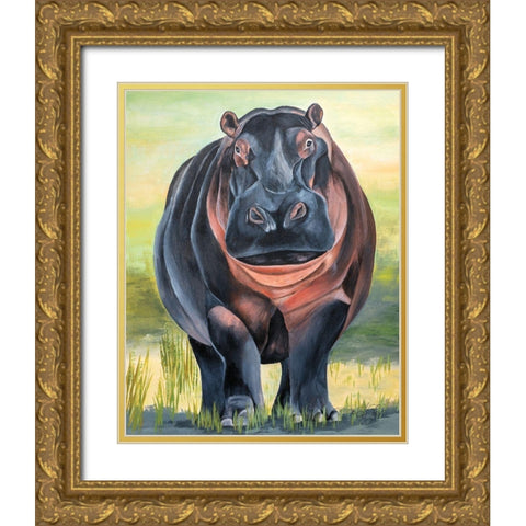 Time for a Soak Gold Ornate Wood Framed Art Print with Double Matting by Fifer, Diane