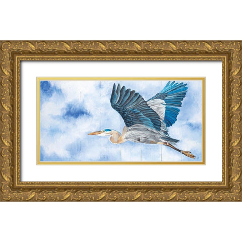 Spread Your Wings Gold Ornate Wood Framed Art Print with Double Matting by Fifer, Diane