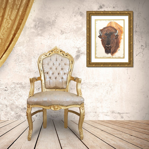 Wildly Free Gold Ornate Wood Framed Art Print with Double Matting by Fifer, Diane