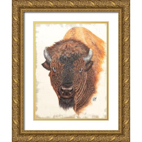 Wildly Free Gold Ornate Wood Framed Art Print with Double Matting by Fifer, Diane