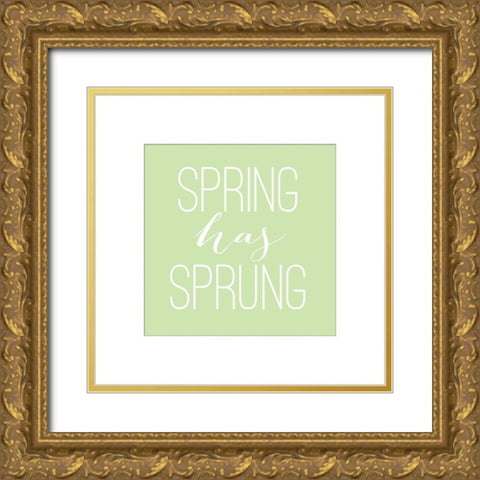 Spring Has Sprung Gold Ornate Wood Framed Art Print with Double Matting by Dogwood Portfolio