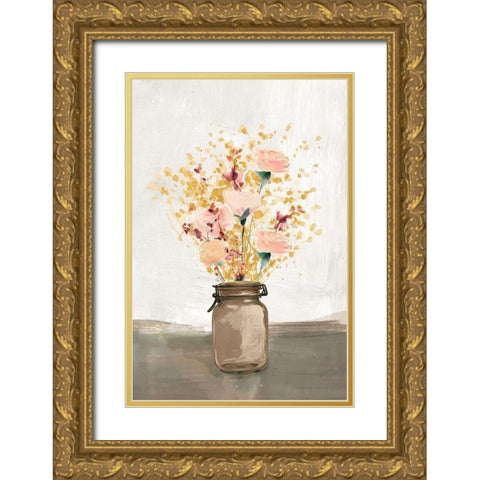 Amber Dreams Gold Ornate Wood Framed Art Print with Double Matting by Dogwood Portfolio