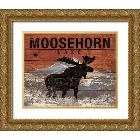 Moosehorn Lake Gold Ornate Wood Framed Art Print with Double Matting by Dogwood Portfolio