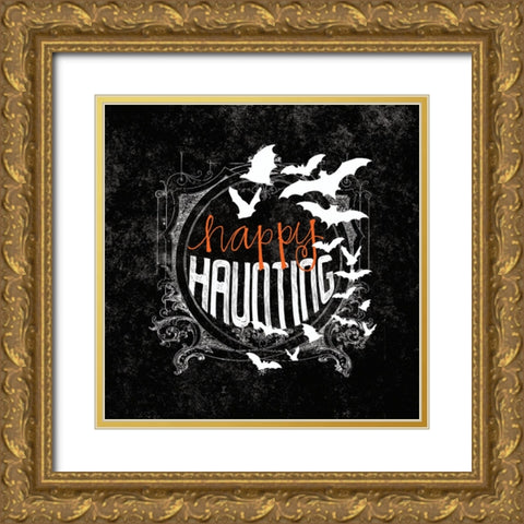 Happy Haunting II Gold Ornate Wood Framed Art Print with Double Matting by Dogwood Portfolio