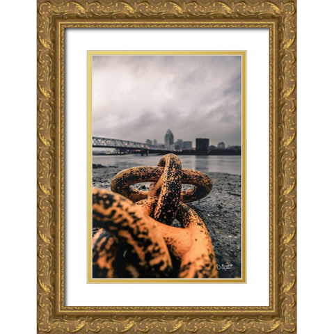 Dont Break Gold Ornate Wood Framed Art Print with Double Matting by Quillen, Donnie