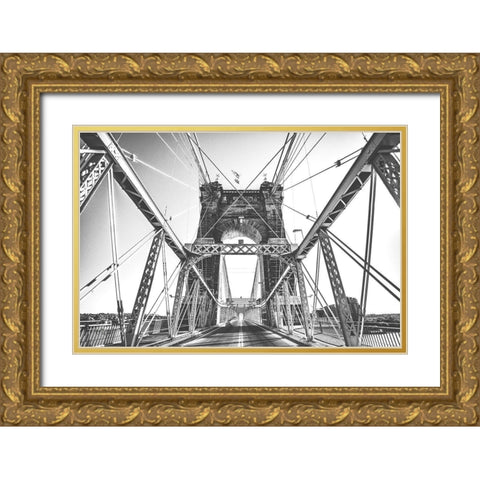 Gray Matter Gold Ornate Wood Framed Art Print with Double Matting by Quillen, Donnie