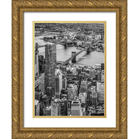 Cityscape Gold Ornate Wood Framed Art Print with Double Matting by Quillen, Donnie